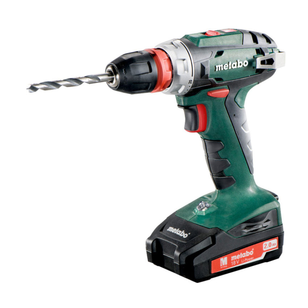 Акумуляторний шуруповерт Metabo BS 18 Quick, 2x2.0 Ah, SC 36, кейс MetaBox